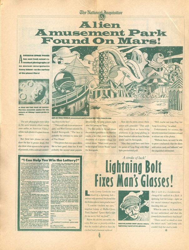 Zak McKracken and the Alien Mindbenders Other (The National Inquisitor - March 29, 1997)