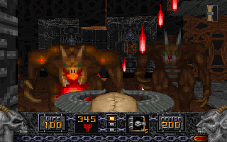 Heretic Screenshot (Preview screenshots, 1994-12-16): Big brown guys attacking