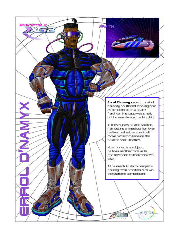 Extreme-G: XG2 Other (Extreme-G 2 Press Pack 1): Errol D'namyx Character Profile