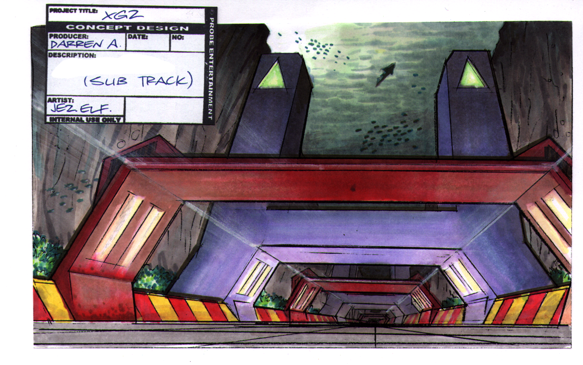 Extreme-G: XG2 Concept Art (Extreme-G 2 Press Pack 1): Hydra Prime Sub Track