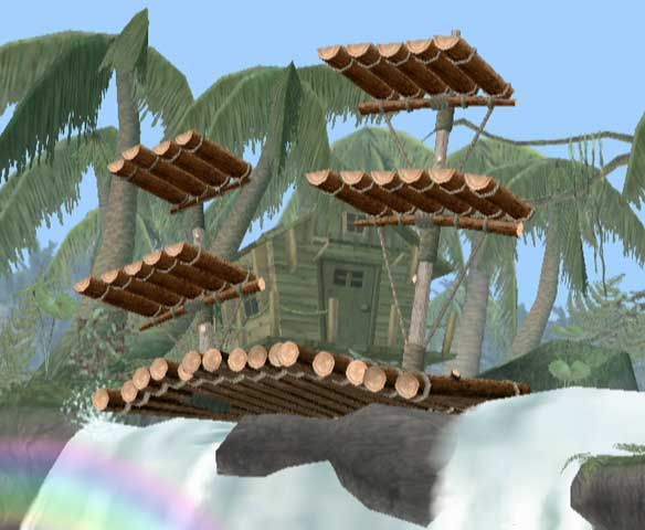 Super Smash Bros.: Melee Screenshot (Official Game Page - Nintendo.com): DK's Treehouse arena DK's Treehouse will once again become the scene of fierce Smash Bros. combat action!