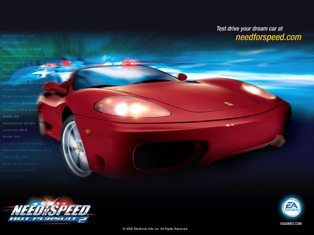 Need for Speed: Hot Pursuit 2 Wallpaper (Official Website): Ferrari 360 Spider