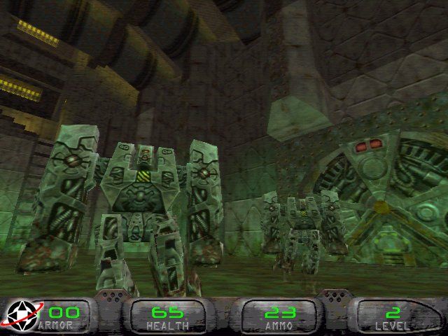 John Romero's Daikatana Screenshot (PC.IGN.COM preview, 1998-10-21): Robots