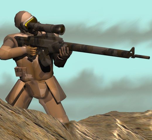 Emperor: Battle for Dune Render (Fan site kit, early 2001): Atreides Sniper