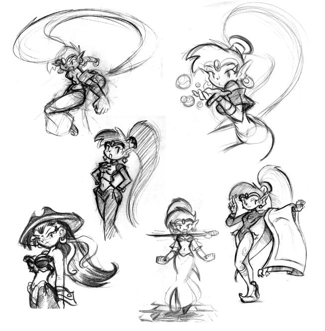 Shantae Concept Art (Shantae.com - Gallery): Gallery: Shantae Sketch 01