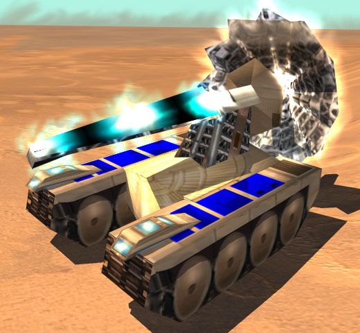Emperor: Battle for Dune Render (Fan site kit, early 2001): Atreides Sonic Tank