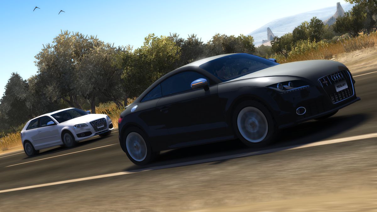 Test Drive Unlimited 2 Screenshot (TDU2 Fansite Kit): Black Audi TTs (right side) White Audi (right side)
