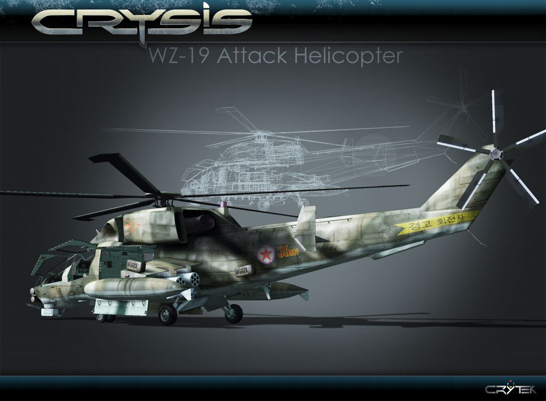 Crysis Render (Crysis Fan Site Kit): NK helicopter (WZ-19 Attack Helicopter)