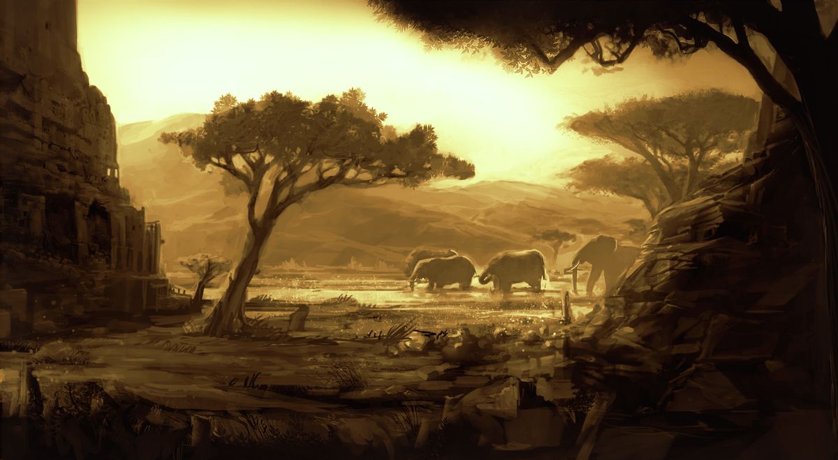 Far Cry 2 Concept Art (Far Cry 2 Fan Site Kit): Savannah elephants