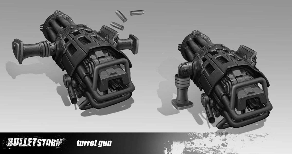 Bulletstorm Concept Art (Bulletstorm Fan Site Kit): Weapon: Turret gun