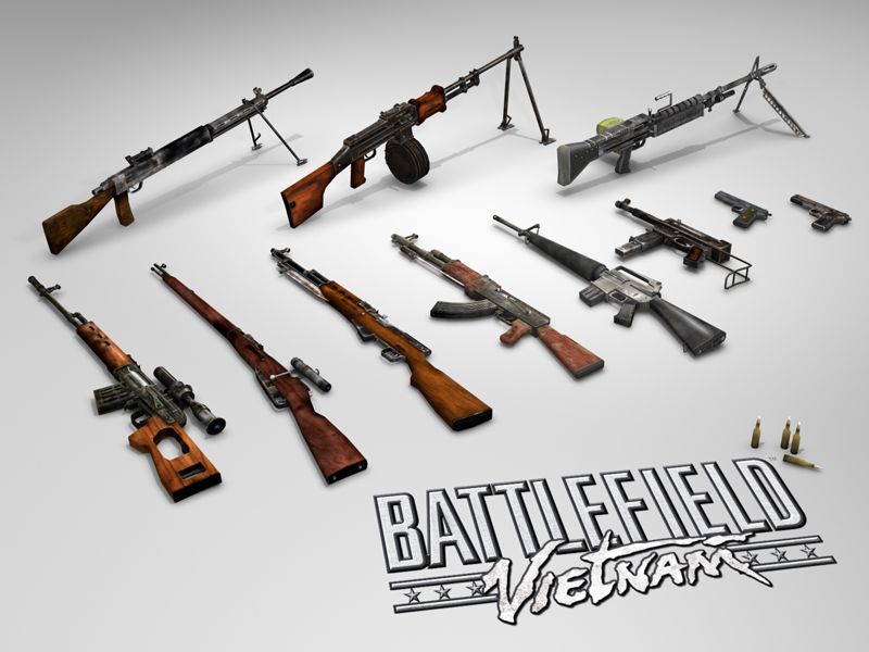 Battlefield: Vietnam Render (Battlefield Vietnam Fan Site Kit): Guns