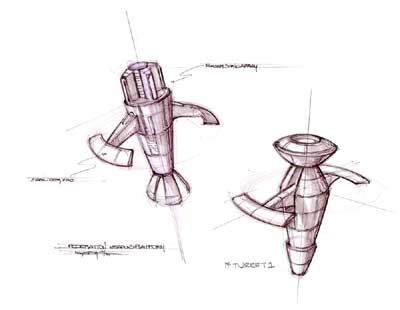 Star Trek: Armada Concept Art (Federation stations): Federation torpedo turret