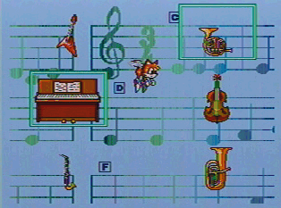 Tails and the Music Maker Screenshot (SEGA.com - Official Game Page): Match the musical sound with its instrument!