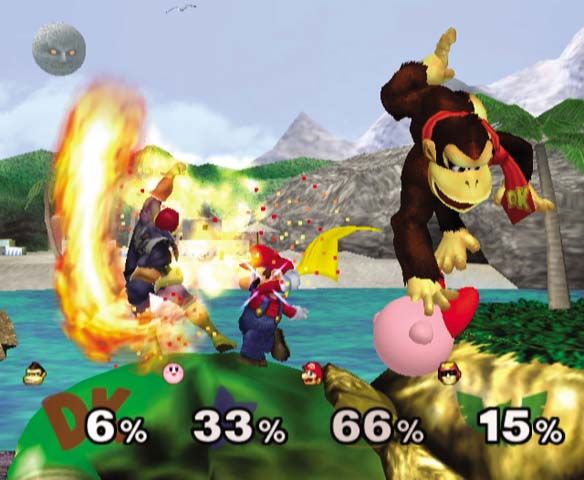 Super Smash Bros.: Melee Screenshot (Official Game Page - Nintendo.com): Chaotic Characters Nintendo's finest show off some of their new moves.