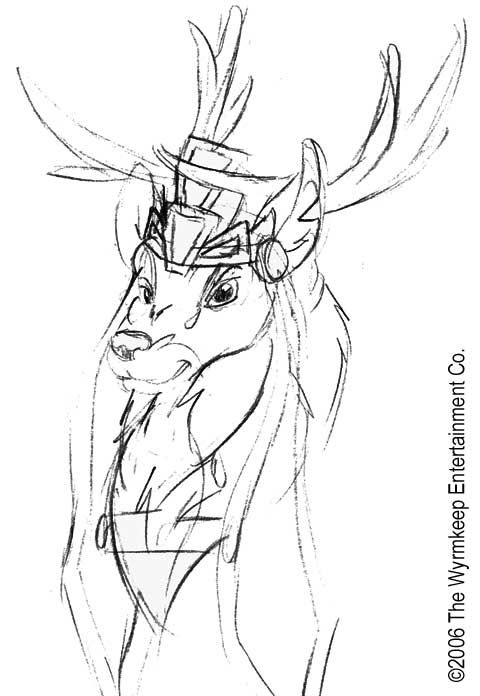 Inherit the Earth: Quest for the Orb Concept Art (Official Website): Young Elk King by Jack Cavanaugh