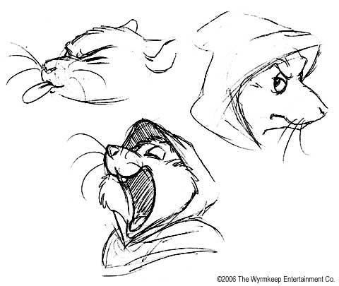 Inherit the Earth: Quest for the Orb Concept Art (Official Website): Rat Expressions by Terrie Smith