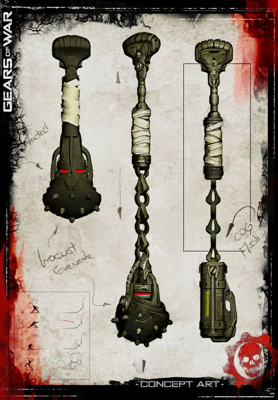 Gears of War Concept Art (Gears of War Fan Site Kit): Locust Bolo Grenade