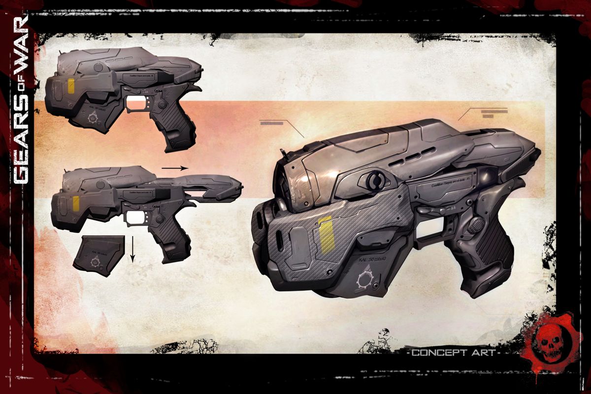 Gears of War Concept Art (Gears of War Fan Site Kit): Cog Pistol