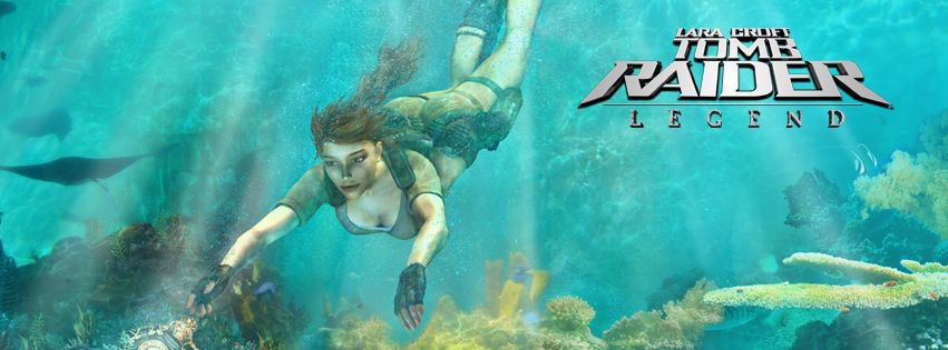 Lara Croft: Tomb Raider - Legend Other (Tomb Raider: Legend Fankit): Swim Facebook banner