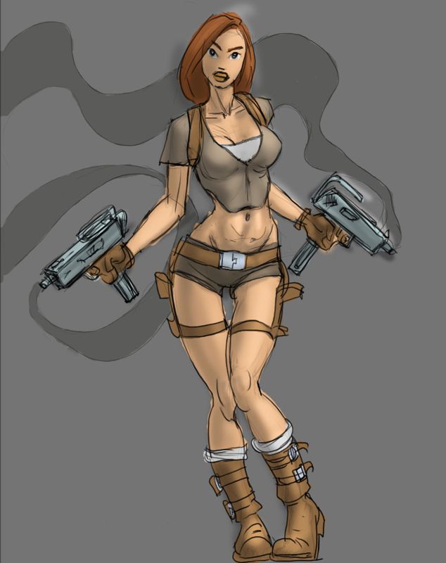 Lara Croft: Tomb Raider - Legend Concept Art (Tomb Raider: Legend Fankit): Outfit exploration by Toby Gard