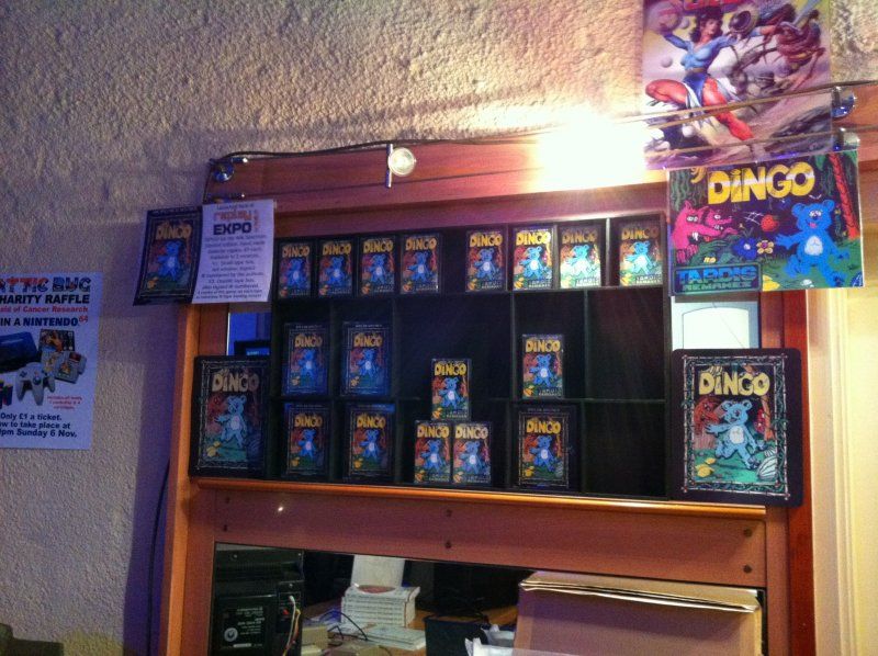Dingo Other (Tardis Remakes): The displaycase that held the copies. Most have been sold here. REPLAY EXPO (2011).