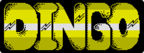 Dingo Logo (Tardis Remakes): Loading screen logo for ZX Spectrum.