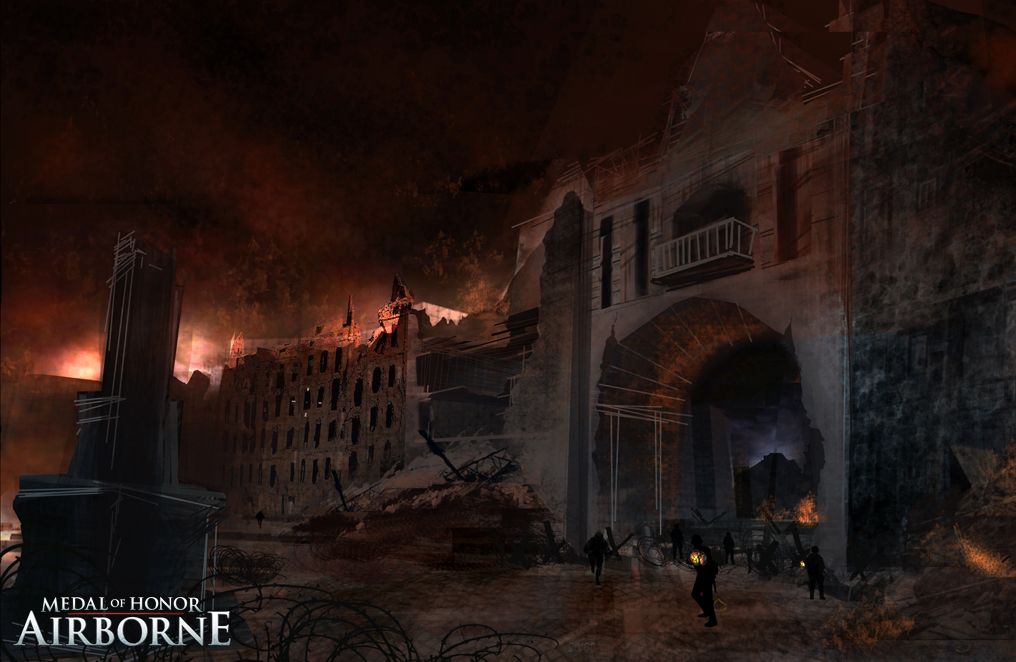 Medal of Honor: Airborne Concept Art (Medal of Honor: Airborne Fan Site Kit): Arch of Destruction