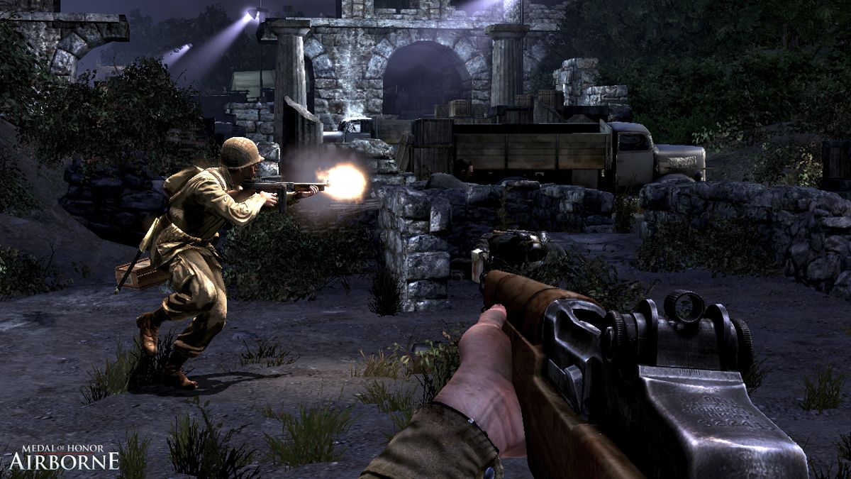 Medal of Honor: Airborne Screenshot (Medal of Honor: Airborne Fan Site Kit): Avalanche - Central Plaza Aqueduct