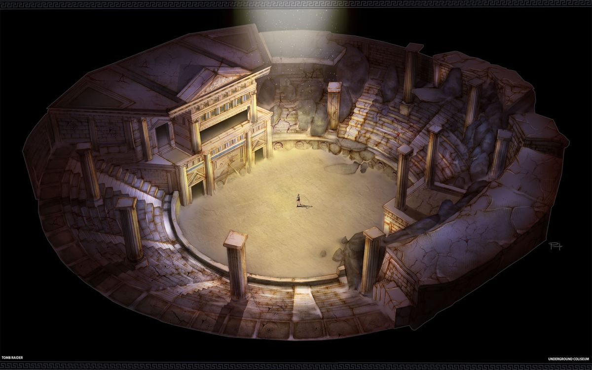 Lara Croft: Tomb Raider - Anniversary Concept Art (Tomb Raider: Anniversary Fankit): Underground Coliseum