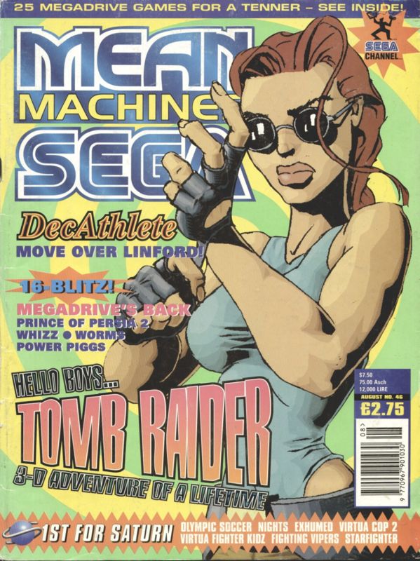 Tomb Raider Other (Tomb Raider Fankit): Mean Machines Sega Issue No. 46 (August 1996) Tomb Raider’s first foray into comics was written by Vicky Arnold and illustrated by artist Paul Peart.