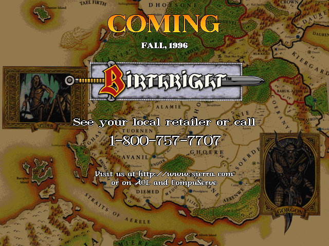 Birthright: The Gorgon's Alliance Screenshot (Demo slideshow, 1996-09-18)