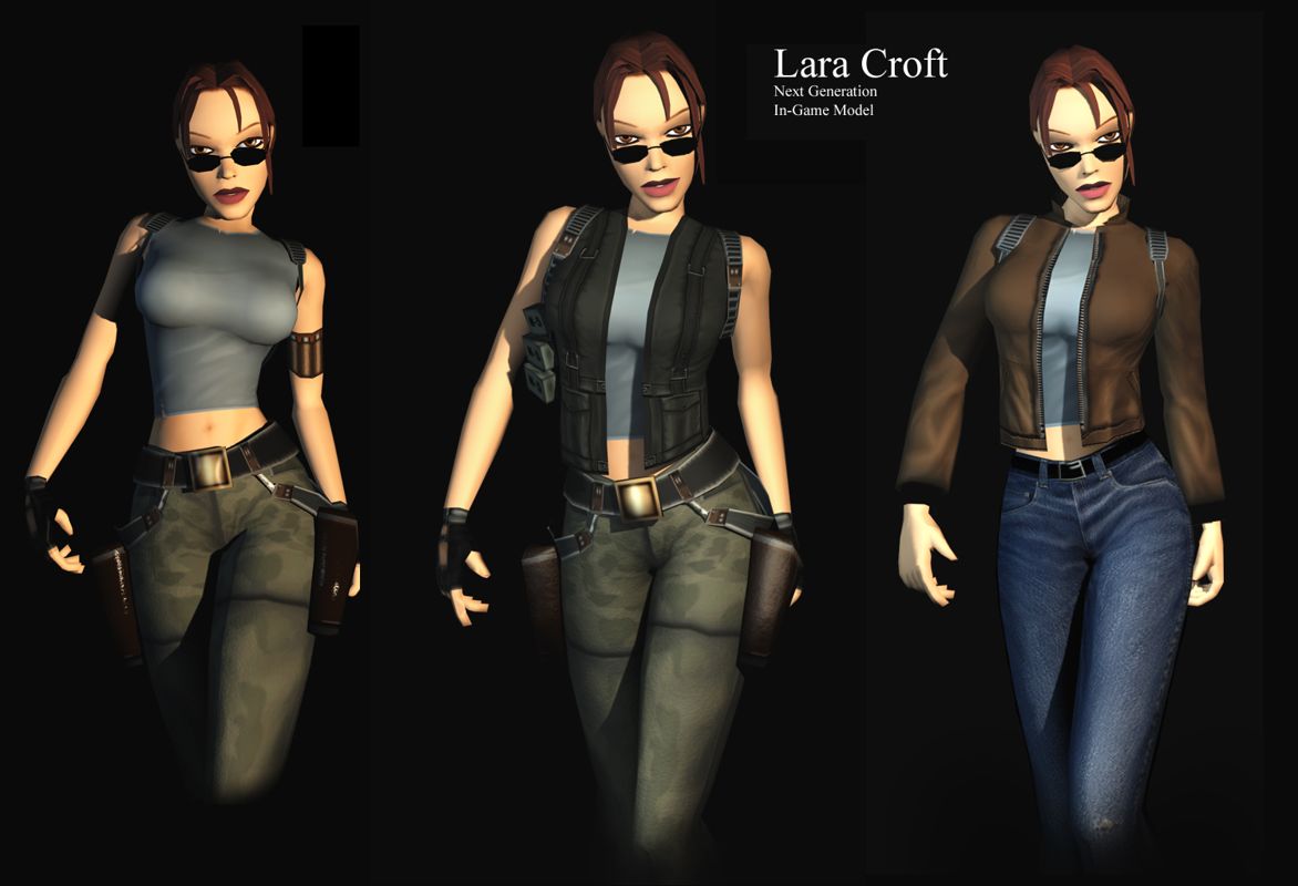 Lara Croft: Tomb Raider - The Angel of Darkness Render (Tomb Raider: The Angel of Darkness Fankit): Outfit exploration
