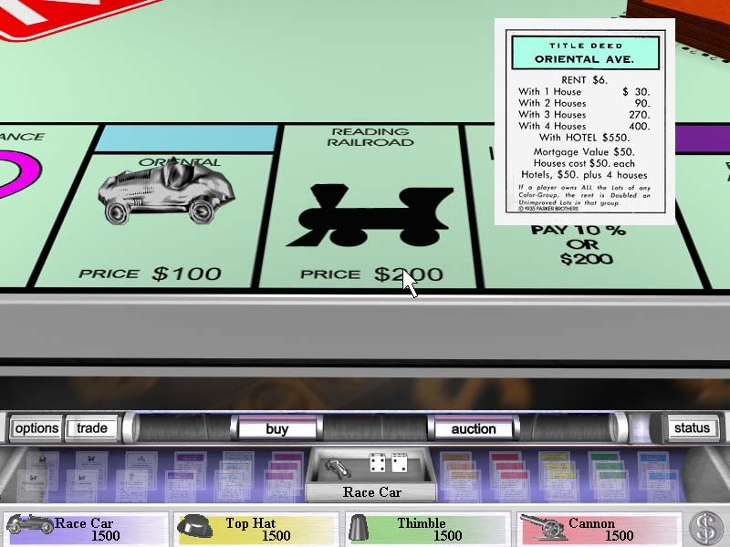 Monopoly Screenshot (Hasbro ECTS 1999 Press CD)