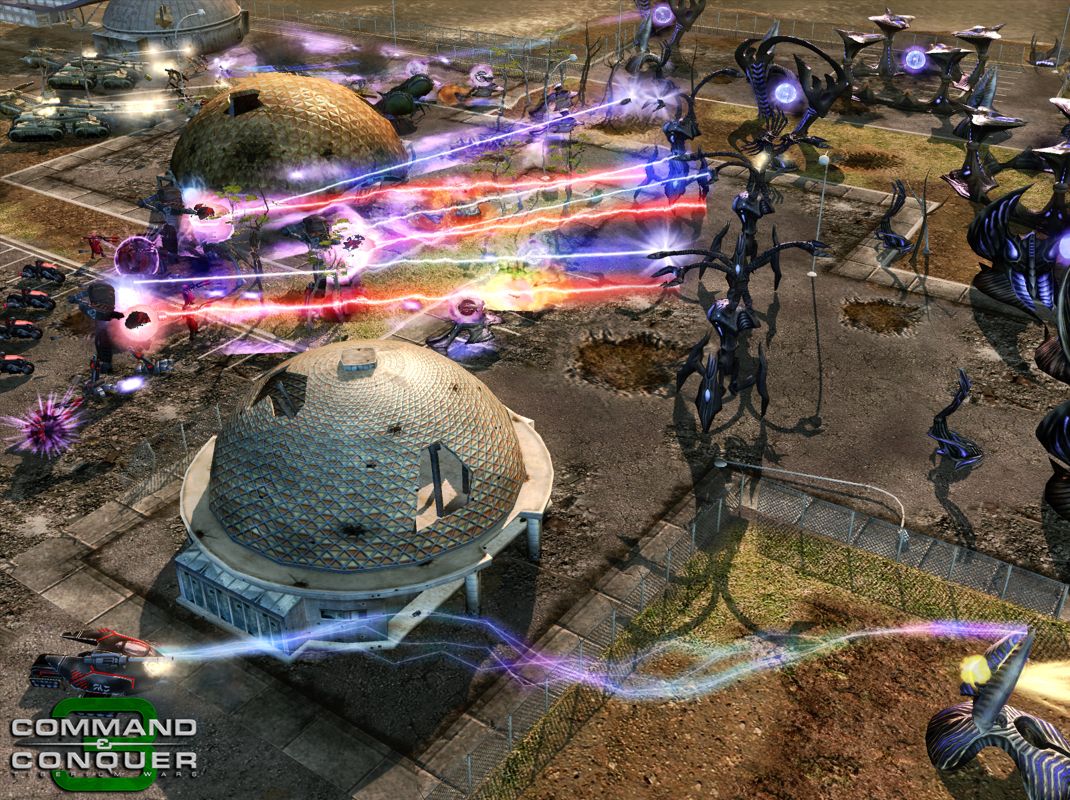 Command & Conquer 3: Tiberium Wars Screenshot (Electronic Arts UK Press Extranet, 2007-02-09): Scrin laser heaven Windows screenshot