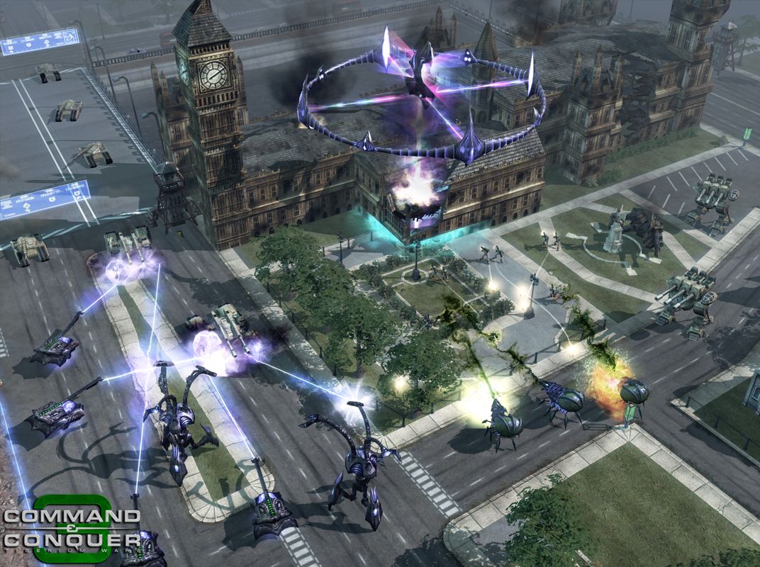 Command & Conquer 3: Tiberium Wars Screenshot (Electronic Arts UK Press Extranet, 2007-03-20): London battle