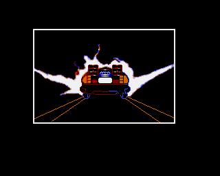 Back to the Future Part III Concept Art (Sprites and logos for Commodore Amiga): DeLorean ending screen.