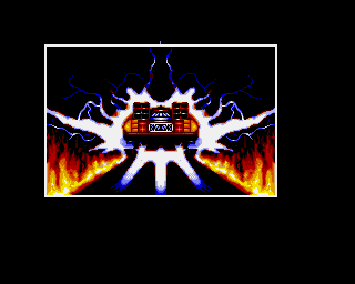 Back to the Future Part III Concept Art (Sprites and logos for Commodore Amiga): DeLorean ending screen.