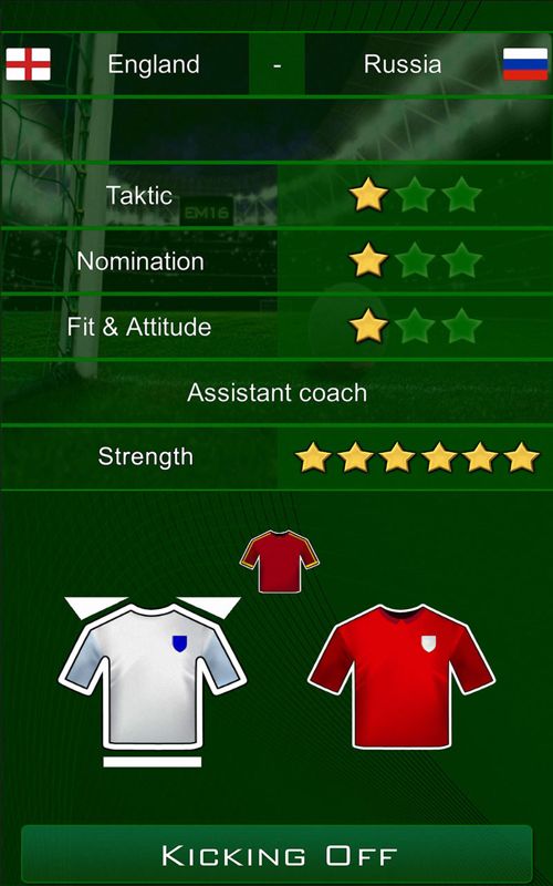 Euro 2016 Manager Screenshot (Official Web Site of Animation Arts Creative GmbH 2016 (English))