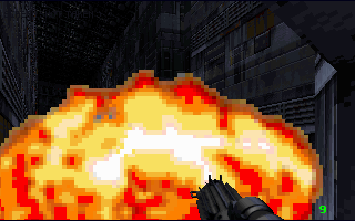 Star Wars: Dark Forces Screenshot (Slide show preview, 1994-09-29): Ree Yees throws a Thermal Detonator (3)