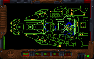 Star Wars: Dark Forces Screenshot (Slide show preview, 1994-09-29): PDA map display of the Executor