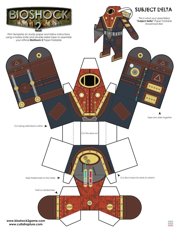BioShock 2 Other (Bioshock 2 Official Paper Foldables): Subject Delta 1st of 3.