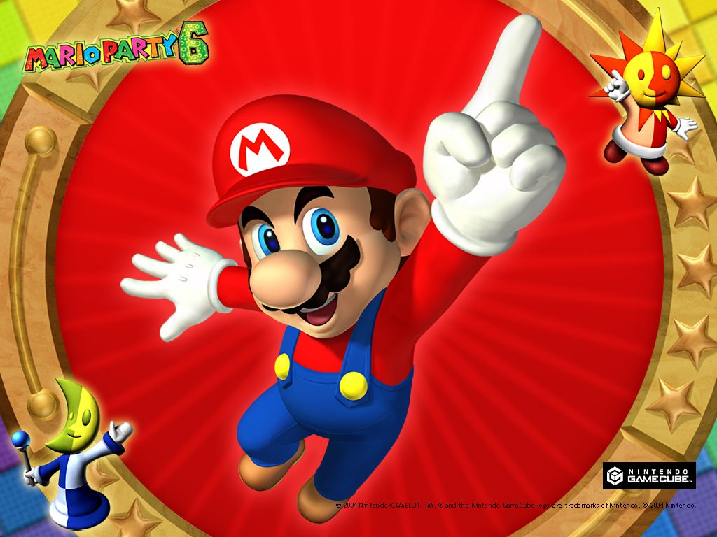Mario Party 6 Wallpaper (Official Website, 2004): Mario 1024x768