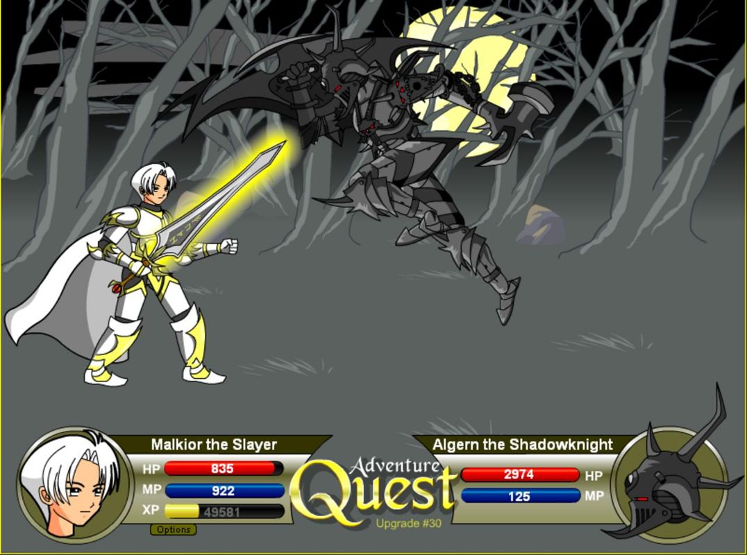 AdventureQuest Screenshot (Official Page): They call him MISTER Shadowknight