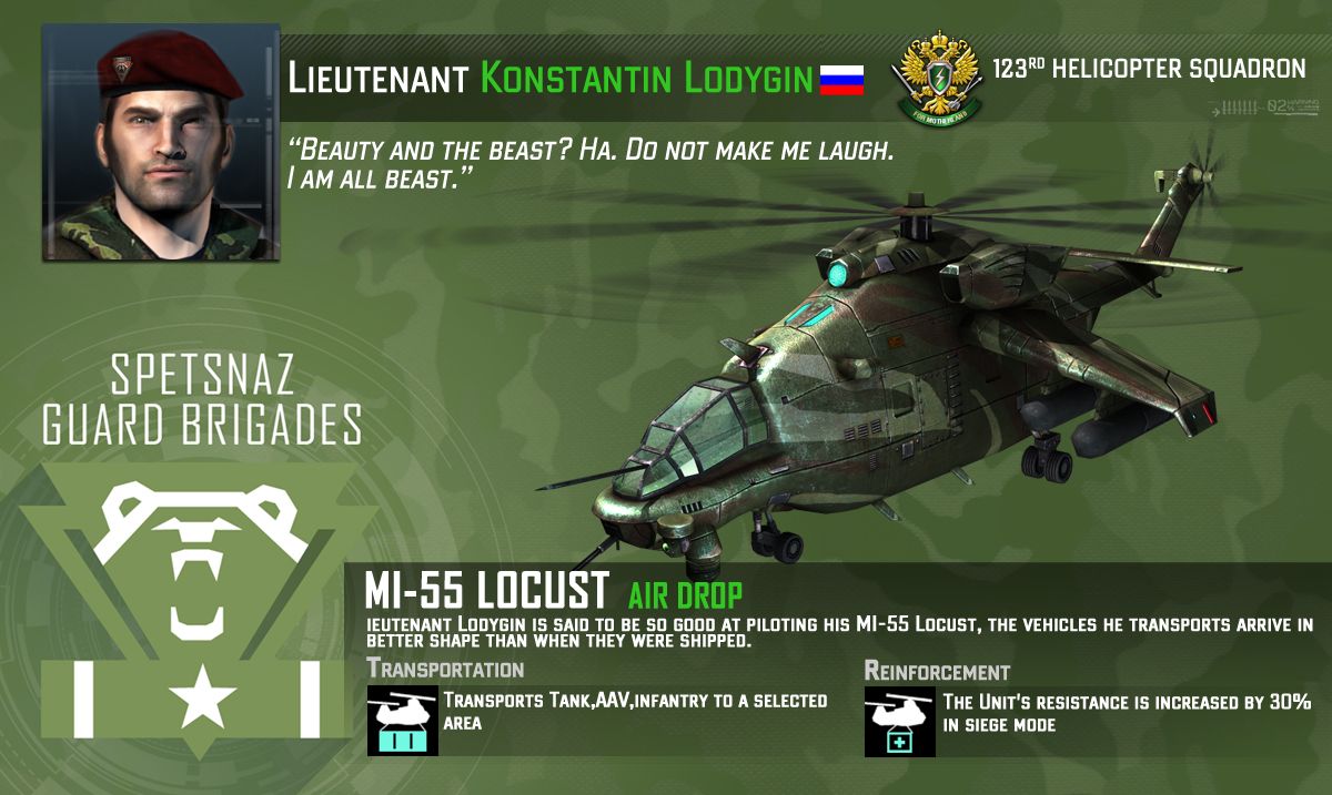 Tom Clancy's EndWar Online Concept Art (Official website artwork): Russian Hero Airdrop