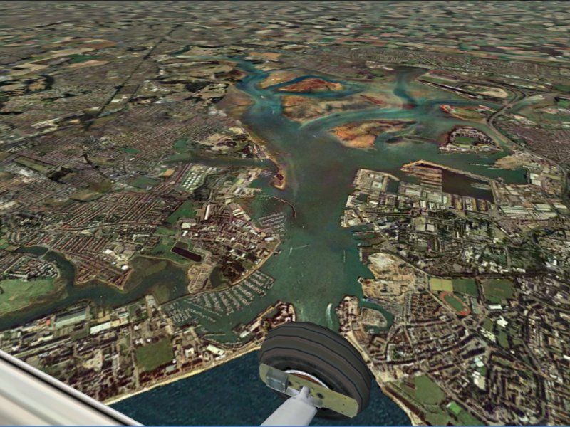VFR Photographic Scenery: Central & Southern England Screenshot (Promo slideshow for VFR Photographic Scenery Vol2., 2003): Portsmouth
