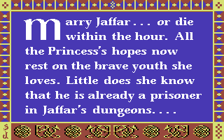 Prince of Persia Screenshot (lemon64): Story 2