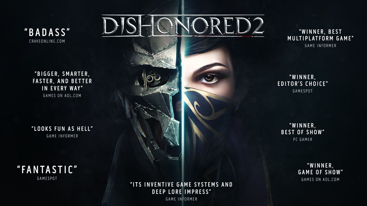 Dishonored 2 Poster, Game Print, Wall Art, Home Decor, Gift
