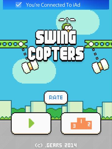 Swing Copters Screenshot (iTunes Store)