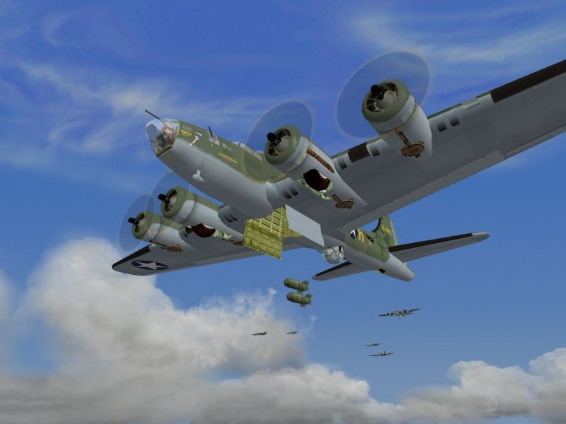 B-17 "Memphis Belle" Screenshot (Product presentation from Just Flight, 2003): B1709_sec_3.jpg Bombs away!