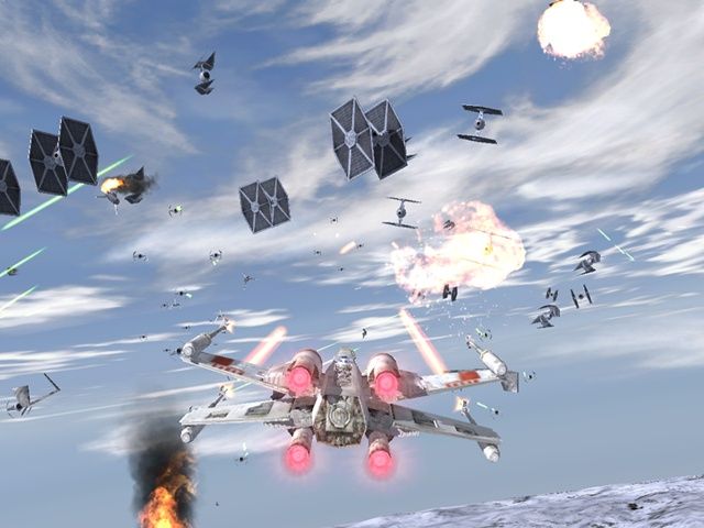 Star Wars: Rogue Squadron III - Rebel Strike Screenshot (Nintendo Holiday Press CD 2003): Dogfight